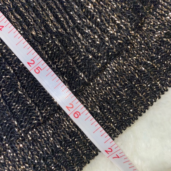 Norton McNaughton Petite. Medium. Black and Gold. Holiday Sweater. - Picture 5 of 6
